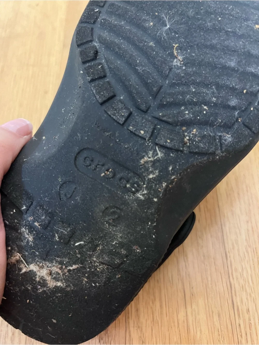 Crocs Black Kids Shoes with Stitch Charms